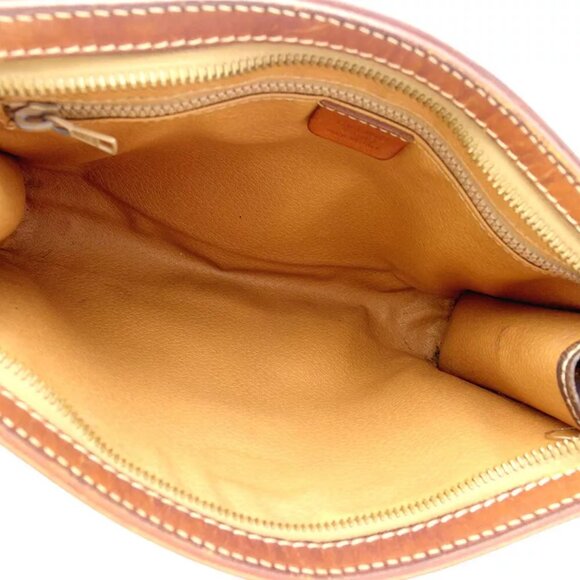 CELINE clutch bag macadam beige PVC ?~ leather Authentic used T17445 - Picture 6 of 9